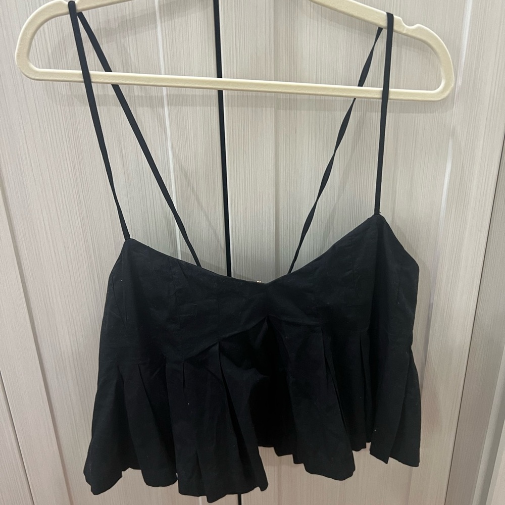 Free People Women’s Miki Pleated Crop Top (Top Only)